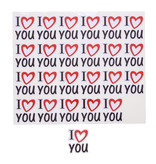 Sticker blinkend   "I Love You" - 5 vellen a 24 stickers = 120 stuks