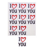 Sticker shiny   "I Love You"   -  45 pieces  -210*249mm