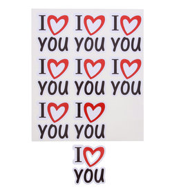 Sticker shiny   "I Love You"