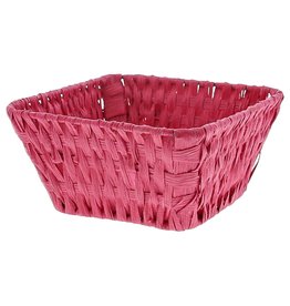 Square wicker basket - rasberry