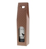 "Matelasse" Box for 1 bottle (brown) - 10 pieces