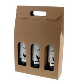 "Avana" Box for 3 bottles (kraft)