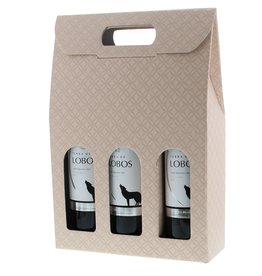 "Matelasse" Box for 3 bottles (cream pink)