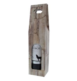 "Wood" Doos voor 1 fles