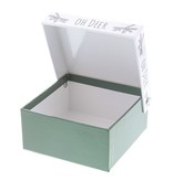"Oh deer"  Doos met deksel vierkant - 127mm x 130mm x 62mm - 10 stuks