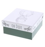 "Oh deer" square Box with lid - 150mm x 155mm x 72mm- 10 pieces