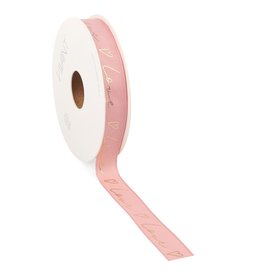 Love written ribbon  pink