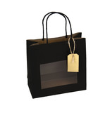 Carrying Bag black with window - 100 pieces