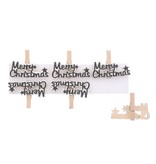 "Merry Christmas" knijper zwart - 45*65*19 mm - 36 stuks