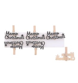 "Merry Christmas" knijper zwart