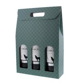 "Matelasse" Box for 3 bottles (eucalyptus)