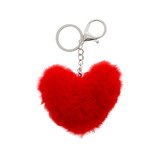 Heart "Pluche" keychain -Red - 90*40*130mm - 12 pieces