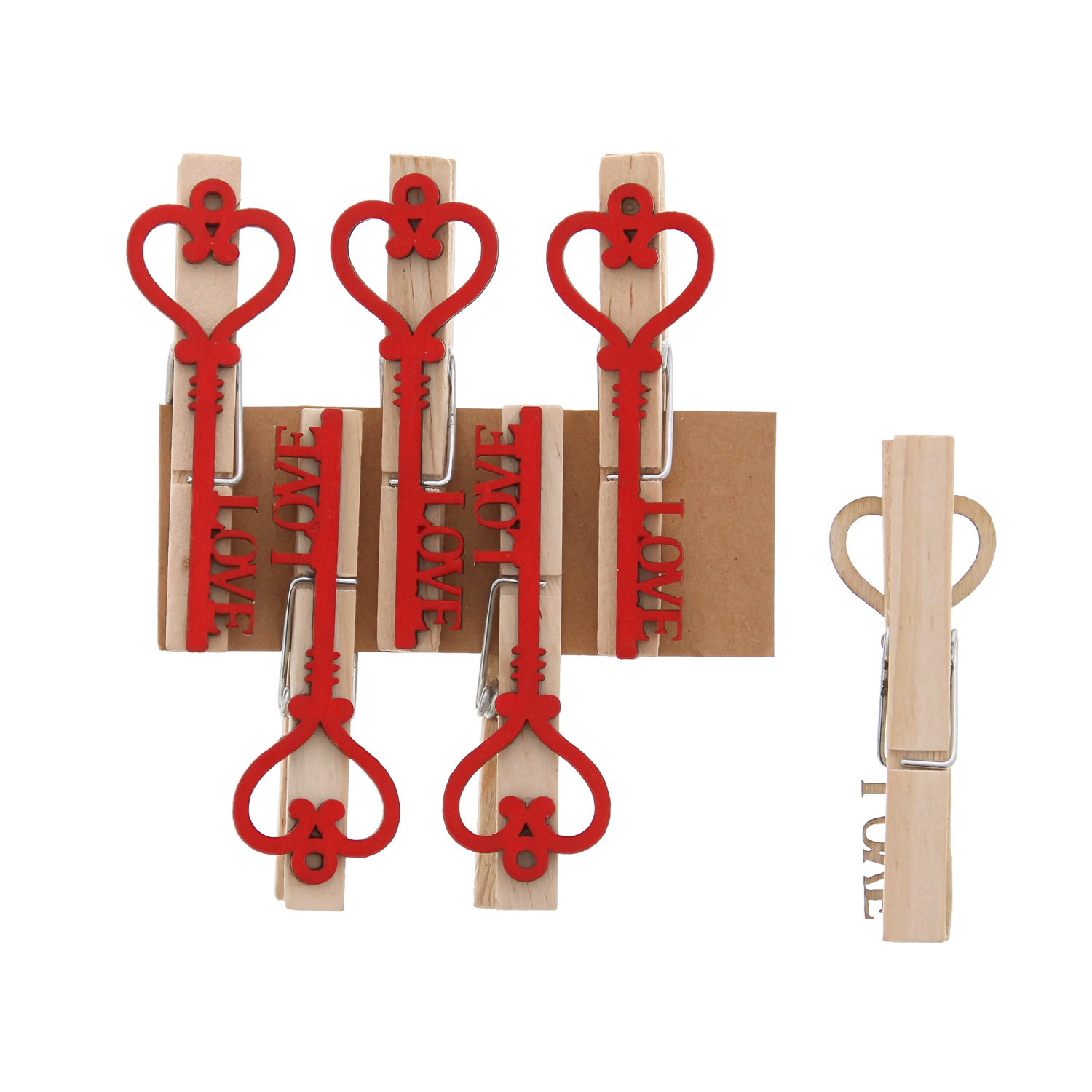 "Love" Key peg (red) - 36 pieces