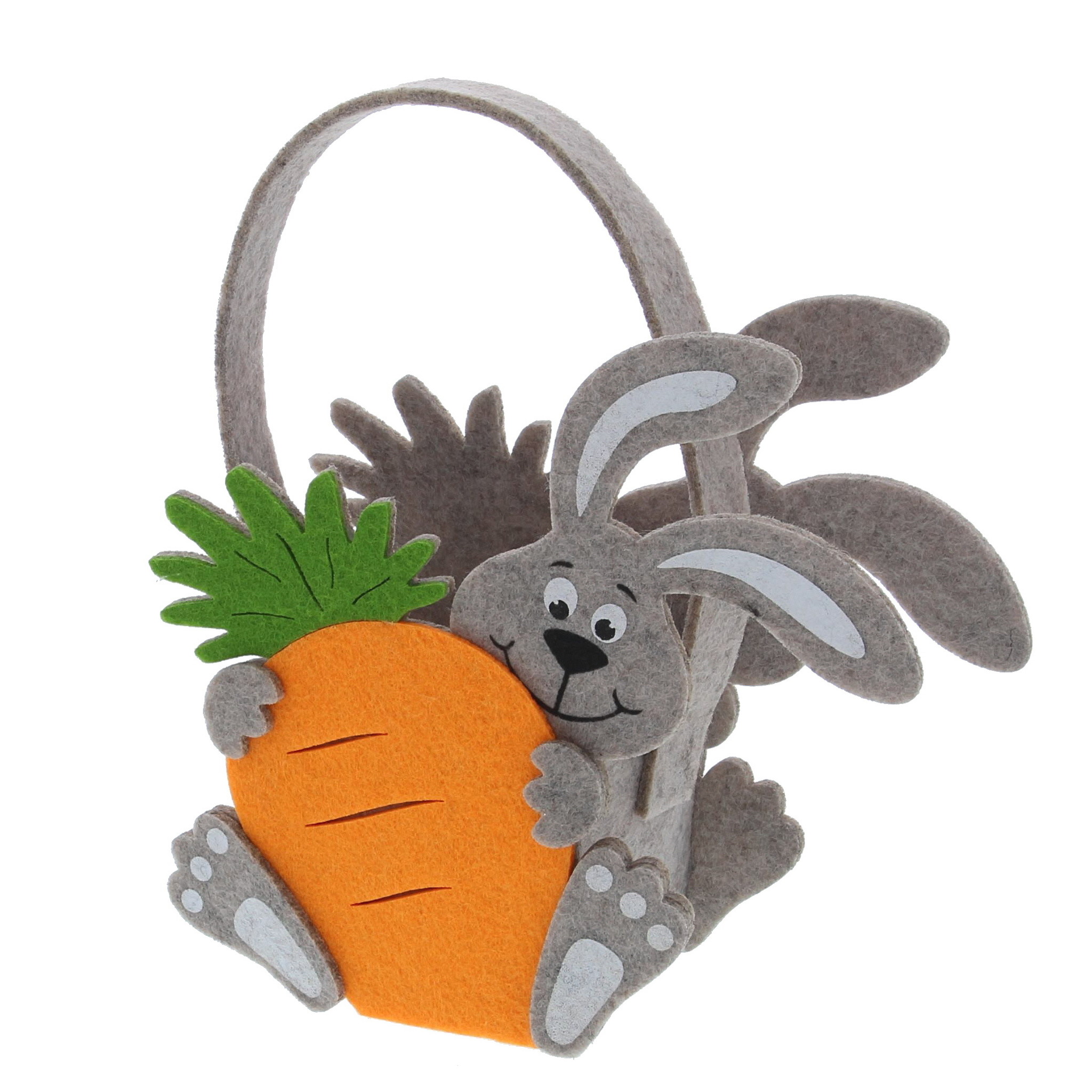Lapin "Woppy" avec panier de carottes avec oreille -  disponible en 2 dimensions