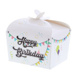 "Happy Birthday" ballotin vlindersluiting - 250 gram - 105*85*85mm  - 48 stuks