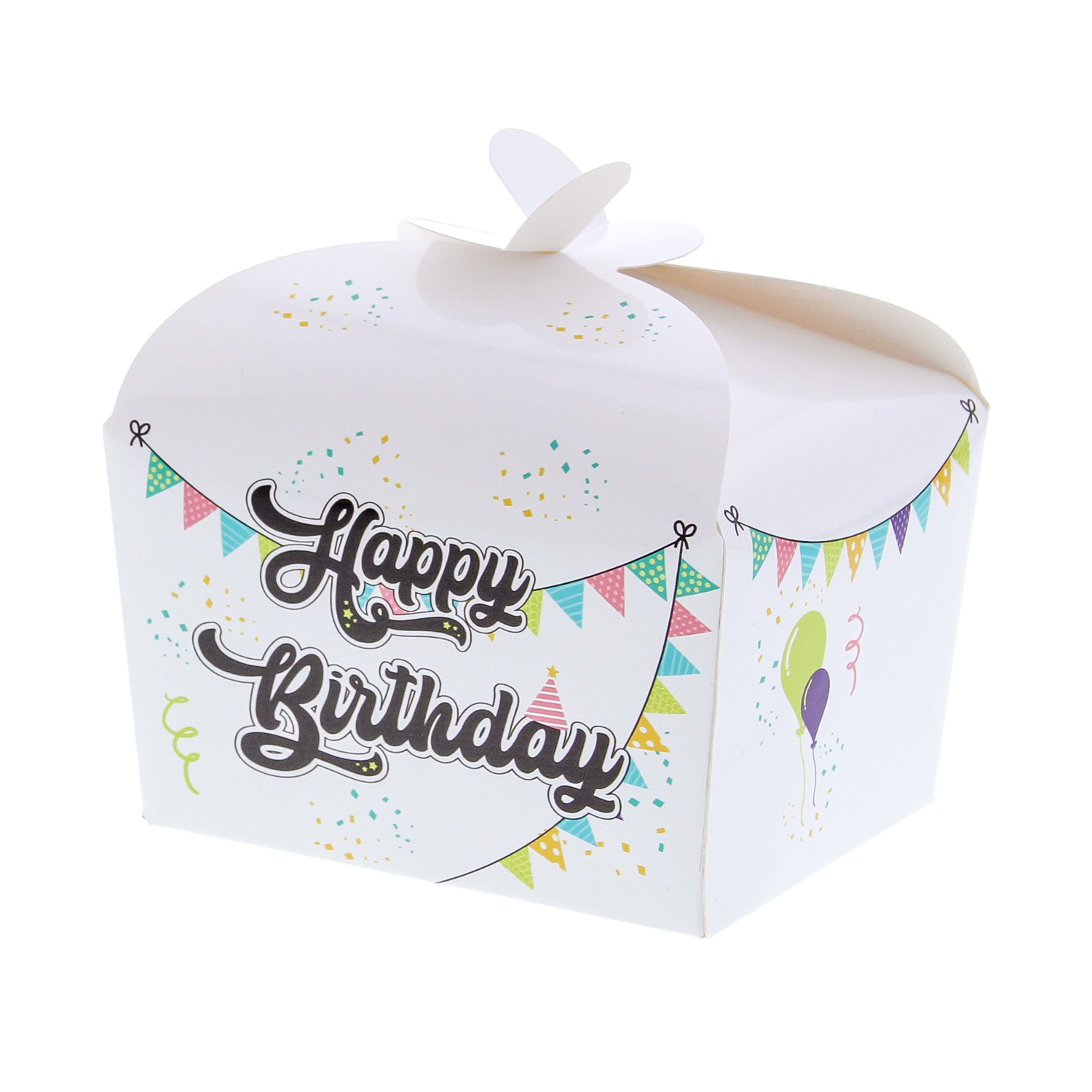 Boîte papillon  "Happy Birthday" 250 grammes - 105*85*85mm - 48 pièces
