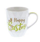 "Happy Easter" mug green / gold -120*86*103 mm - 12 pieces
