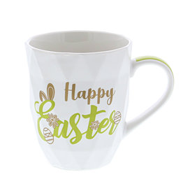 "Happy Easter" mug green / gold