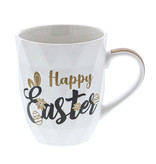 "Happy Easter" mug yellow/ black -120*86*103 mm - 12 pieces