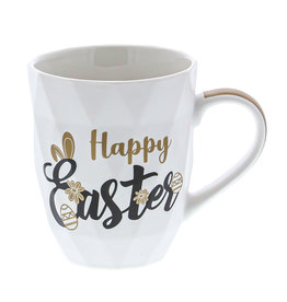 Tasse "Frohe Ostern" schwarz / gold