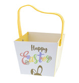 "Pastel" Happy Easter box with handle square    -  150*145*120mmm - 6 pieces