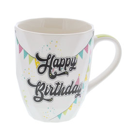 "Happy Birthday" mug - 12 pieces