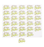 Autocollant brillant "Joyeuses Pâques" vert-or 5 feuilles de 30 pièces