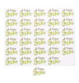 Sticker shiny "Happy Easter" green-gold 5 sheets of 30 pieces