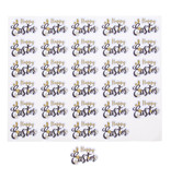 Sticker shiny "Happy Easter" black-gold 5 sheets of 30 pieces