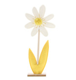 "Sunny" flower felt deco standing 50 cm standing white