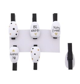 Presse-agrumes demi-oeuf "Happy Easter" noir - or