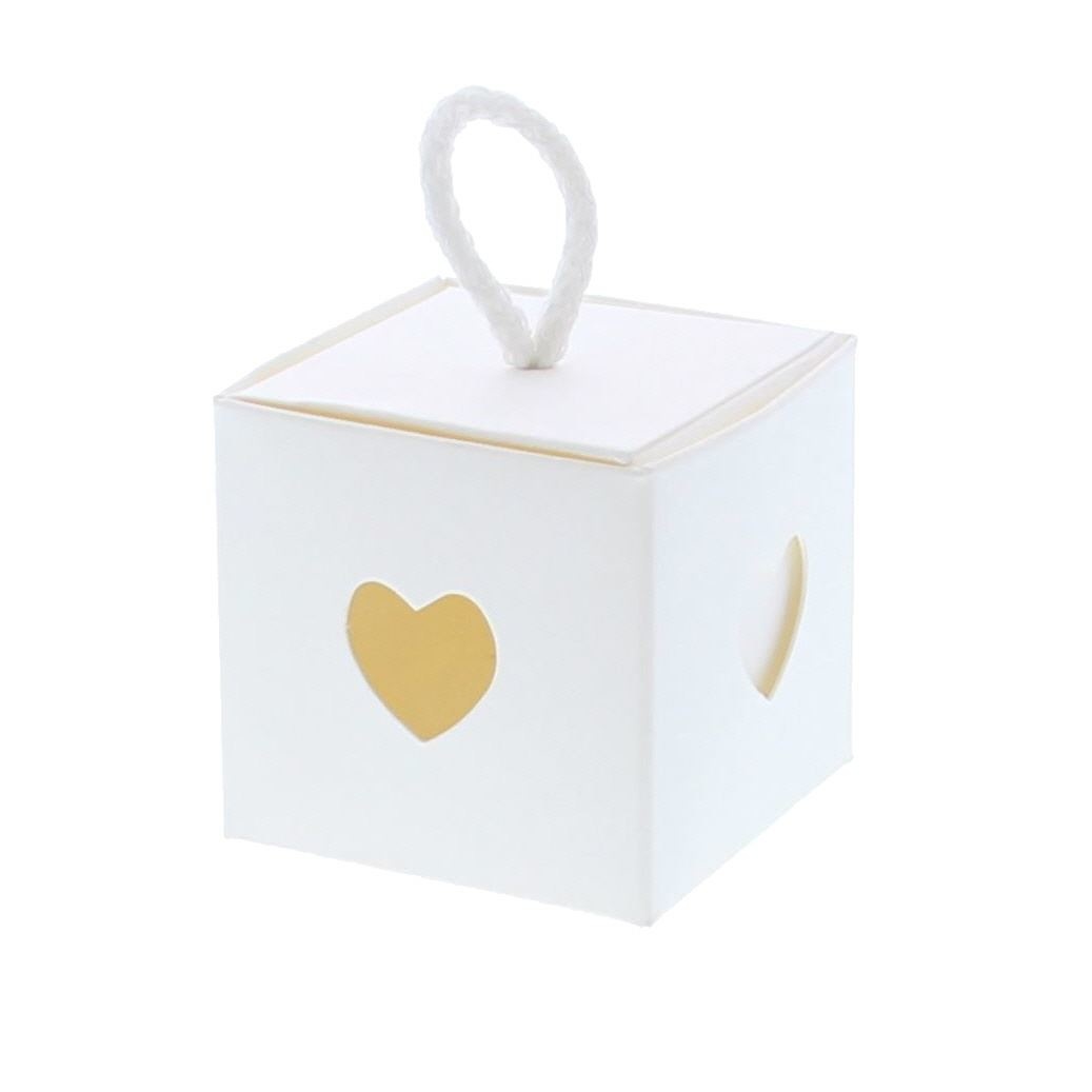 Boîte Cube avec coeur blanc