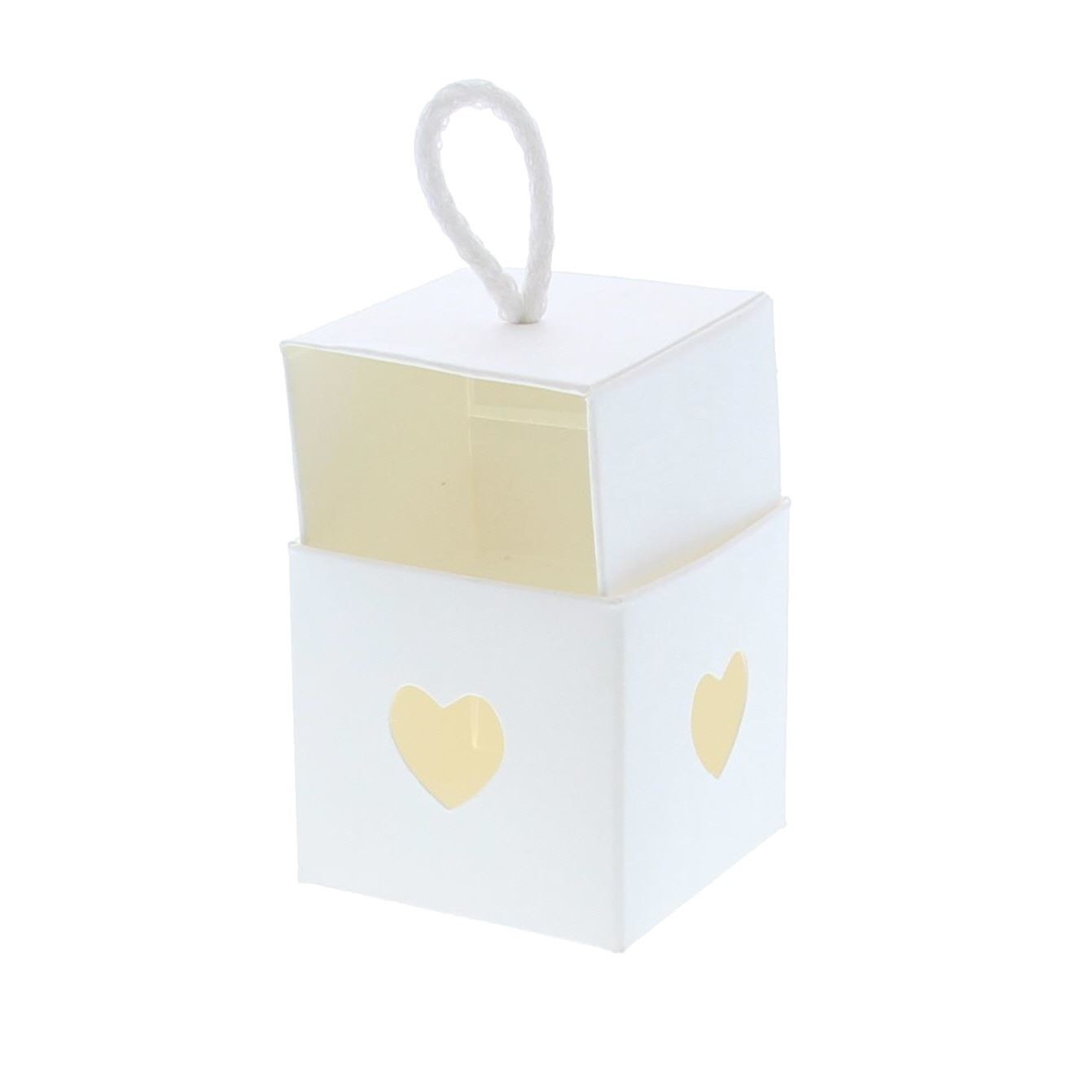 Boîte Cube avec coeur blanc