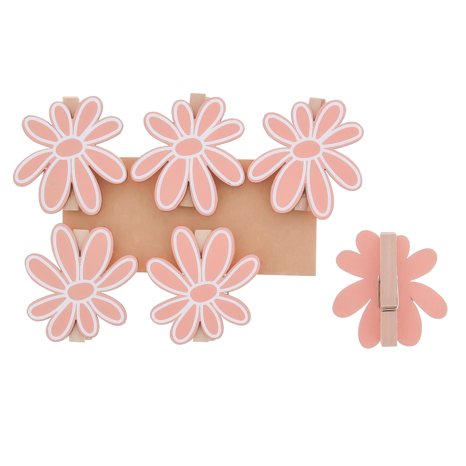 Flower "pastel" squeezer salmon pink 50*13*50 mm- 36 pieces