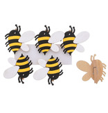 "Bee Happy" clothespin - 45*42*12mm - 6x6=36 pieces