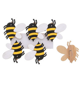 "Bee Happy" clothespin