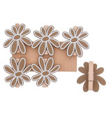 Flower "pastel" squeezer gold 50*13*50 mm- 36 pieces