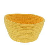 Round Paper rope basket - yellow - 10 pieces