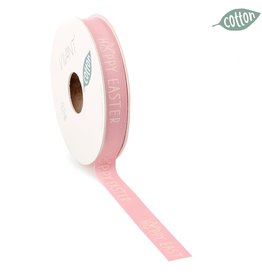 Osterband aus Baumwolle - rosa -  15 mm x 20 m