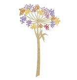 "Dandelion" blow flower with stem in gold deco - 165*3*295 mm - 3 pieces