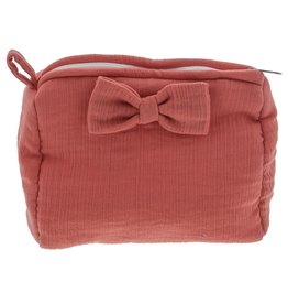 "Tetra" toiletry bag with bow old pink