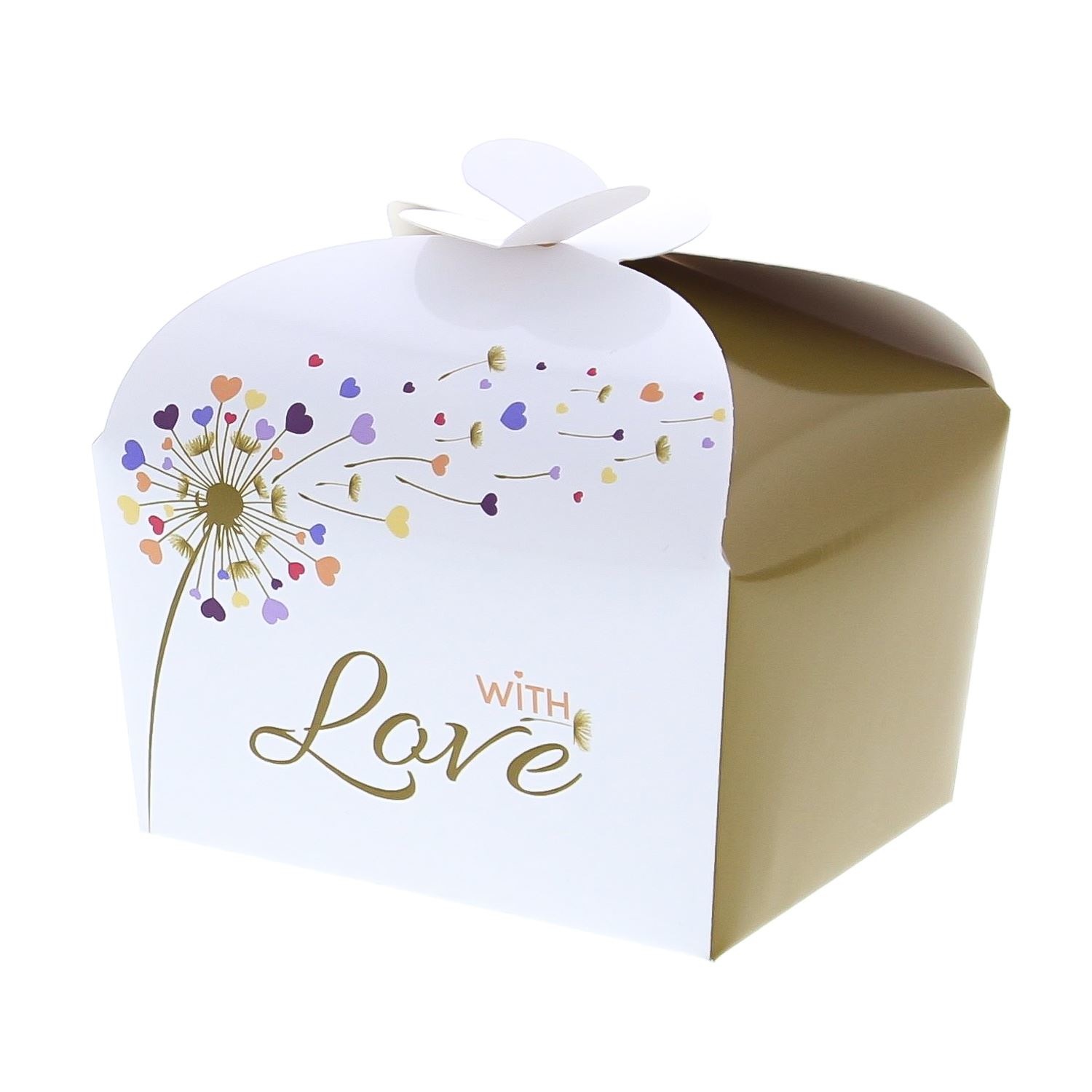 Box butterfly closing 125-150 gram "Dandelion" with love -  48 pieces