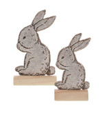 Bunny "Cute" rabbit deco standing 3 sets of 2 pieces - 130*48*230 mm