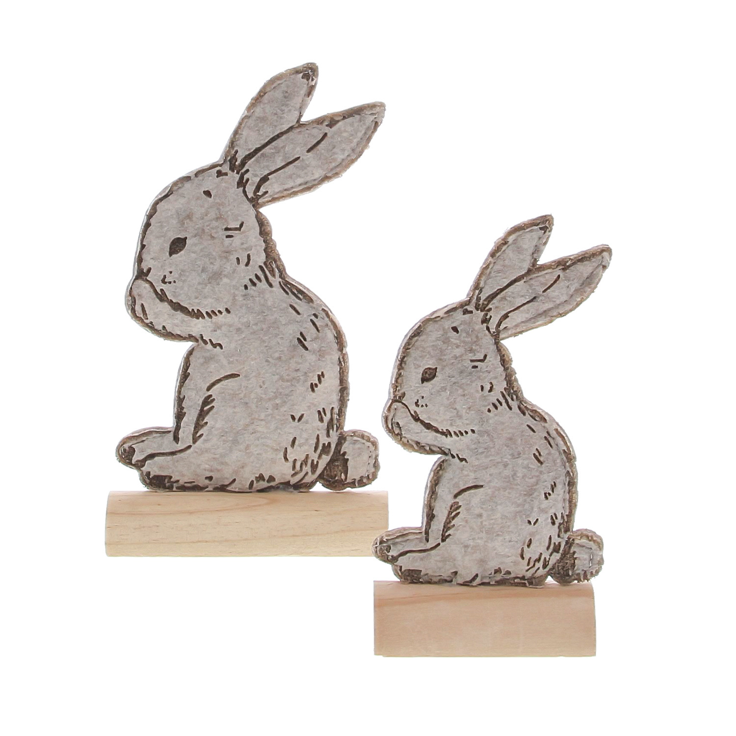 Bunny "Cute" konijn deco staand 3 sets van 2 stuks - 130*48*230 mm