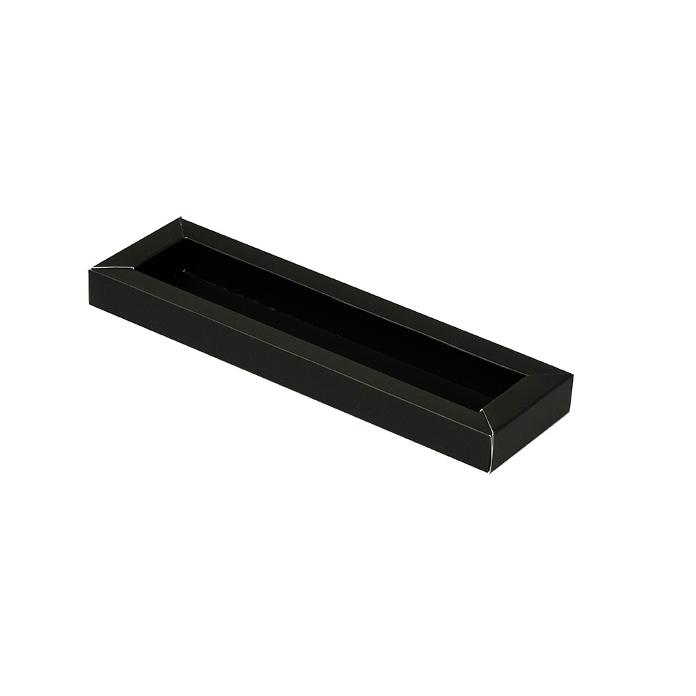 Rectangular box black with transparant lid - 200* 40*20mm - 28 pieces