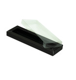 Rectangular box black with transparant lid - 200* 40*20mm - 28 pieces
