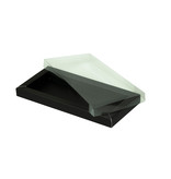 Rectangular box black with transparant lid - 200*80*20mm - 20 pieces