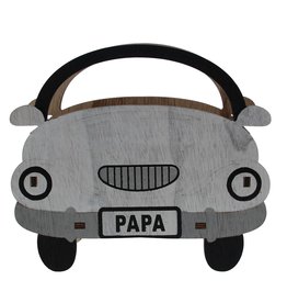 "Papa" bakje open auto van hout
