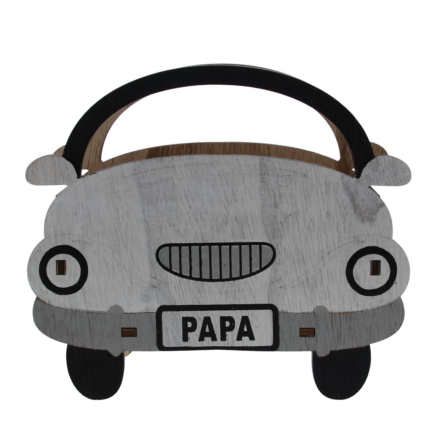 "Papa" tray open car made of wood 210*188*77 mm - 4 pieces