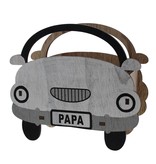 "Papa" tray open car made of wood 210*188*77 mm - 4 pieces